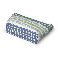 Ribbon Candy Accessory Pouch w T-bottom in Green